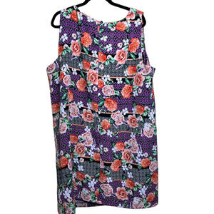 Emma and Michele Dress, Sleeveless, Multicolored Floral, 18W